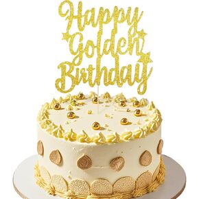 أعياد عيد ميلاد سعيد أغطية أعلى ، إدراج كعكة الذهب كب كيك أعلى اللمعان لافتة كعكة عيد ميلاد سعيد للرجال مستلزمات عيد ميلاد للنساء لعيد ميلاد الحفلة