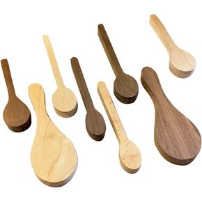 Unfinished Wood Carving Spoon Kit - 8 PCS Wooden Spoon Blanks for Whittling