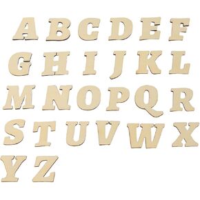 170 pcs 3in Wooden Lettering Craft Set Cute Letter Shapes for Home Decor and DIY Projects (3IN)