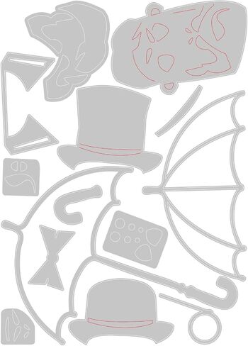 Sizzix Thinlits Die Set 9pk مصمم خصيصًا لـ Tim Holtz ، 666289 ، متعدد الألوان in Saudi Arabia