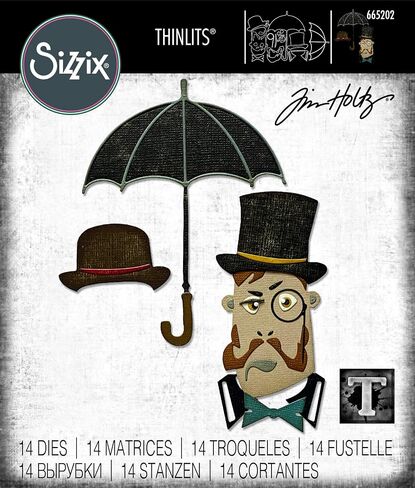 Sizzix Thinlits Die Set 9pk مصمم خصيصًا لـ Tim Holtz ، 666289 ، متعدد الألوان in Saudi Arabia