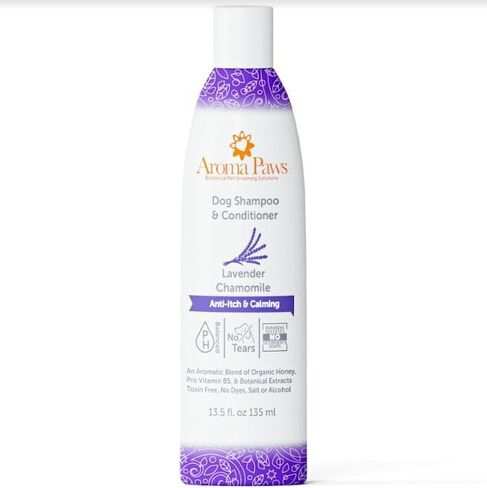 Dog Shampoo and Conditioner - Aromatic Tearless Shampoo for Cleansing, Grooming, and Conditioning - Moisturizing Shampoo for Dogs and Puppies - Lavender Chamomile 13.5 oz in Saudi Arabia