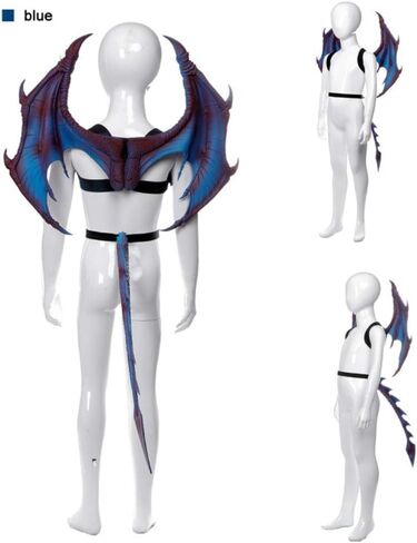 أزياء Dragon Cosplay ، جناح الدعائم وذيل الأطفال في عيد الهالوين. in Saudi Arabia