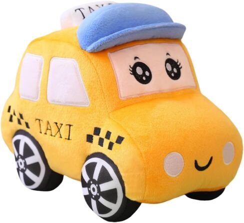 Car Stuffed Toy,11.8""/30cm Soft Taxi Plush Toy/Police Car Stuffed ToyStuffed Car Plush Pillow Toy,Gifts for Kids or Birthday Party (Taxi), Blue Or Yellow in Kuwait