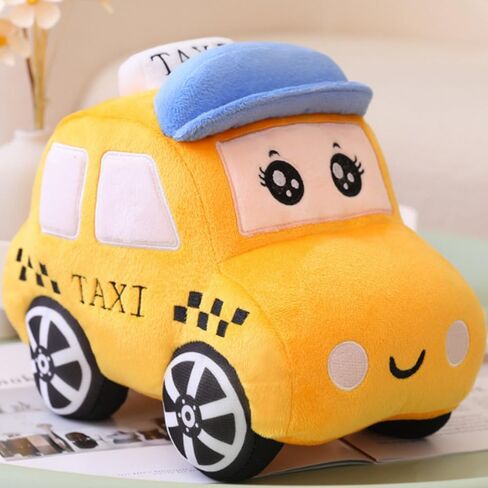 Car Stuffed Toy,11.8""/30cm Soft Taxi Plush Toy/Police Car Stuffed ToyStuffed Car Plush Pillow Toy,Gifts for Kids or Birthday Party (Taxi), Blue Or Yellow in Kuwait