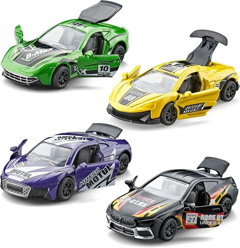 سيارات لعبة Kidami Die-Cast Metal Toy مجموعة من 5 أبواب مقبولة ، وسحب السيارة ، وحزمة هدايا للأطفال (سيارة رسمية) in Kuwait