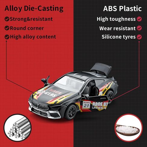 سيارات لعبة Kidami Die-Cast Metal Toy مجموعة من 5 أبواب مقبولة ، وسحب السيارة ، وحزمة هدايا للأطفال (سيارة رسمية) in Kuwait