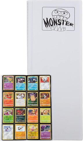 Monster Tower Binder - Matte Black Album, Anti-Theft & Anti-Drop TCG Protection w Side Loading Padded Pockets, Double Sided, Holds 320 Cards, For Sports, Gaming, Kpop, Gift in Kuwait