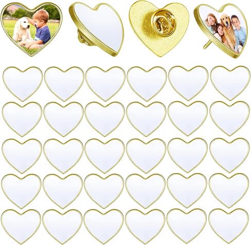 شارة زر DIY ، دبابيس فارغة ، تسامي الفضة الفضة ، دبابيس قاعدة الألومنيوم مع ظهور الفراشة الدبوس لمجوهرات مصنوعة من طية صدر الازليح (مربعة ، ذهبية ، 30 ٪) in Kuwait