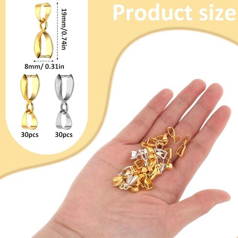 60 PCS بكفائع قرص للمعلقات الموصلات المشبك الفضية والذهب الكفالة لصنع المجوهرات صنع موصل المجوهرات قلادة من أجل القلادة سحر DIY CRAFT in Kuwait