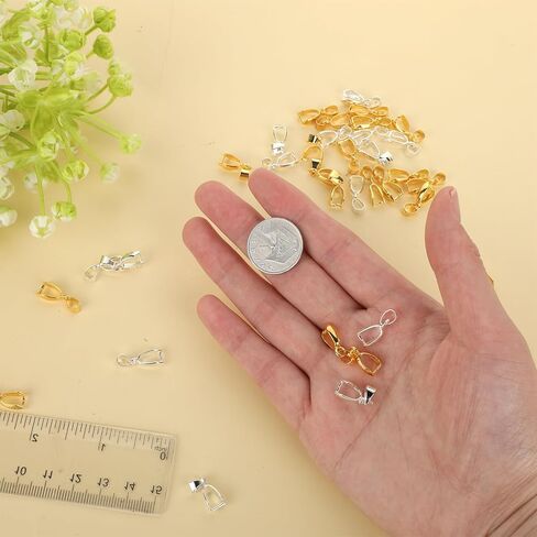 60 PCS بكفائع قرص للمعلقات الموصلات المشبك الفضية والذهب الكفالة لصنع المجوهرات صنع موصل المجوهرات قلادة من أجل القلادة سحر DIY CRAFT in Kuwait