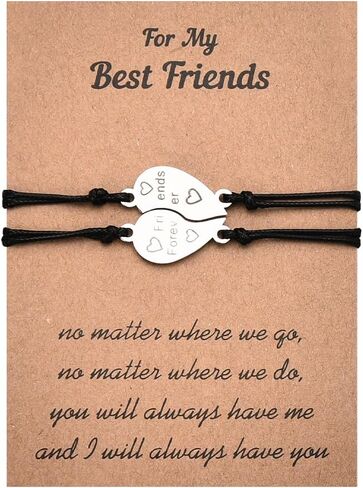 Friendship Best Friends Gifts for Women 2 Friends Bracelet Bestie Christmas Birthday Gift for Friend Female Matching Bracelet in Kuwait