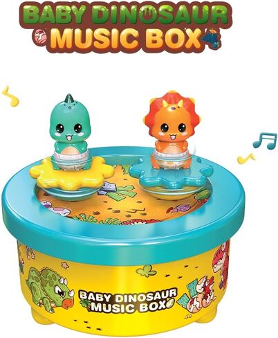 Moon Landing Music Box Theme Cake Topper with Astronaut and Spaceship Dancing Figures - Fly Me to the Moon Melody, No Batteries Required in Saudi Arabia