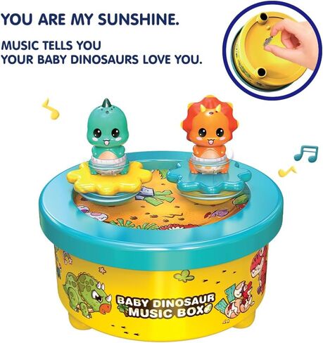 Moon Landing Music Box Theme Cake Topper with Astronaut and Spaceship Dancing Figures - Fly Me to the Moon Melody, No Batteries Required in Saudi Arabia