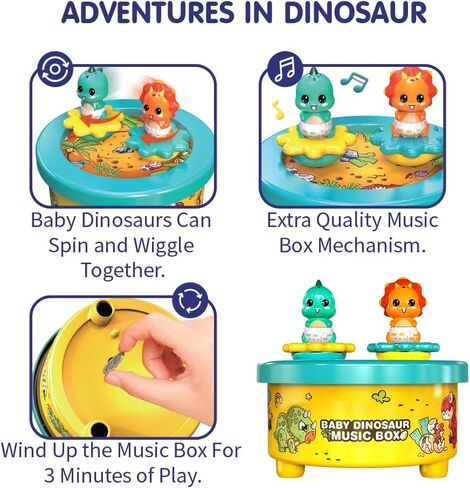 Moon Landing Music Box Theme Cake Topper with Astronaut and Spaceship Dancing Figures - Fly Me to the Moon Melody, No Batteries Required in Saudi Arabia