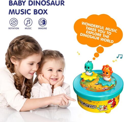 Moon Landing Music Box Theme Cake Topper with Astronaut and Spaceship Dancing Figures - Fly Me to the Moon Melody, No Batteries Required in Saudi Arabia