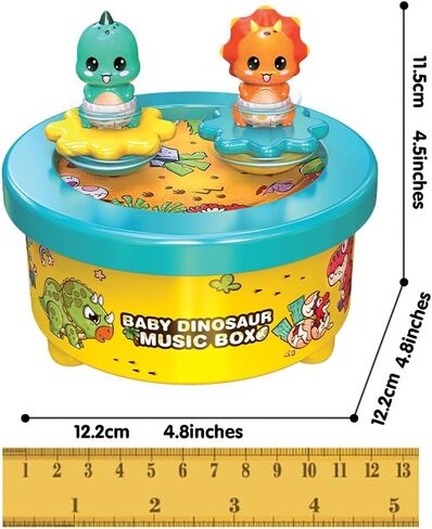 Moon Landing Music Box Theme Cake Topper with Astronaut and Spaceship Dancing Figures - Fly Me to the Moon Melody, No Batteries Required in Saudi Arabia