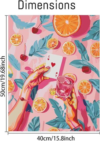 Paint by Numbers Kit for Adults,Retro Records Painting by Numbers,DIY Acrylic Paint Kit Arts and Crafts for Adults Without Frame,Easy Adult Paint by Number Kits on Canvas for Decor 16x20inch in Kuwait