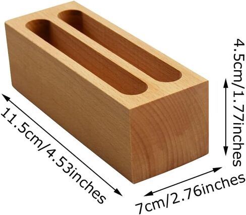 enyuwlcm Wood Desktop Business Card Holder for Desk Cute Business Card Display Stand for Office Home with 2 Slots in Saudi Arabia