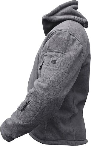 Mens Tactical Jacket Hoodie Winter Warm Military Sport Long Sleeve Fleece Coats Green L in Saudi Arabia