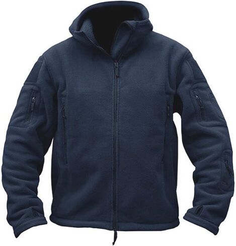 Mens Tactical Jacket Hoodie Winter Warm Military Sport Long Sleeve Fleece Coats Green L in Saudi Arabia