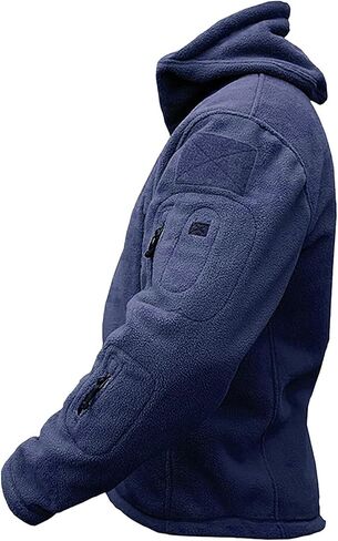 Mens Tactical Jacket Hoodie Winter Warm Military Sport Long Sleeve Fleece Coats Green L in Saudi Arabia
