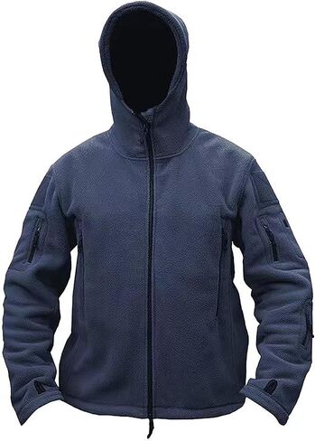 Mens Tactical Jacket Hoodie Winter Warm Military Sport Long Sleeve Fleece Coats Green L in Saudi Arabia