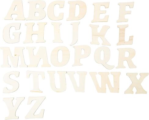 170 pcs 3in Wooden Lettering Craft Set Cute Letter Shapes for Home Decor and DIY Projects (3IN) in Kuwait