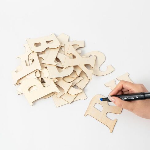 170 pcs 3in Wooden Lettering Craft Set Cute Letter Shapes for Home Decor and DIY Projects (3IN) in Kuwait