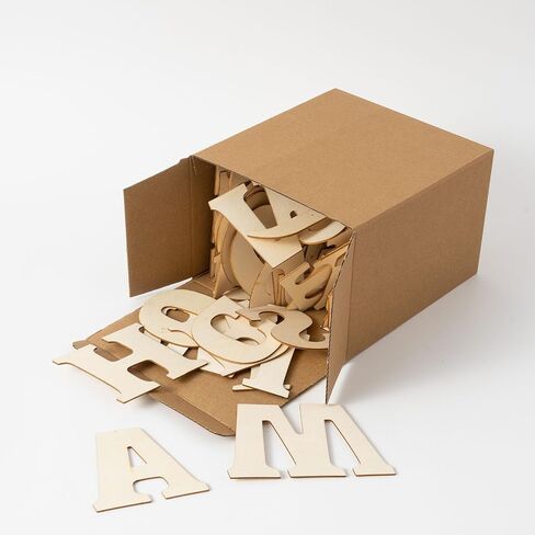 170 pcs 3in Wooden Lettering Craft Set Cute Letter Shapes for Home Decor and DIY Projects (3IN) in Kuwait