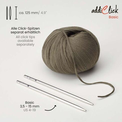 addiClick Basic Interchangeable Knitting Needle Tips 6.50mm in Saudi Arabia