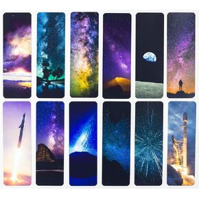 Livin Harmony || Cool Cosmic Space Bookmarks (12 - Set) || Stellar Gift for Kids and Everyone! || Made in USA!