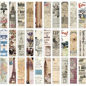 Vintage Retro Style Bookmarks, 30PCS (The Past)