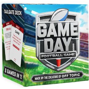 OFF TOPIC Game Day Football Card Game for Adults - Party Game for Football Games - 2-in-1 Adult Game for Game Night
