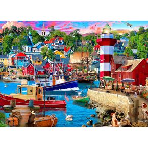 Ceaco - David Maclean - Lighthouse Harbor - 1000 Piece Jigsaw Puzzle