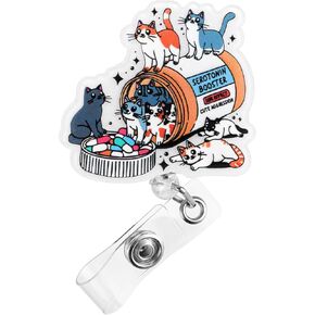 مضحك شارة الشارة بكرة حامل قابلة للسحب مع مقاطع التمساح ، لطيف ممرضة القطط عشاق شارة شارة سيروتونين حامل شارة للتمريض الطبيب البيطري المساعد الطبي RN إكسسوارات شارة الشارة in Kuwait