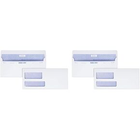 Quality Park #9 Security Envelopes, Double Window, Tamper Evident, Self Seal, Invoices/QuickBooks Statements, 3-7/8" x 8-7/8", 24 lb White, 500/Box (QUA67529)
