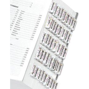 Laminated Bible Tabs Set Bible Journaling Supplies Bible Tabs for Women Personalized Bible Journaling Tabs 66 Bible Tabs for Old and New Testament Additional 14 Blank Tabs