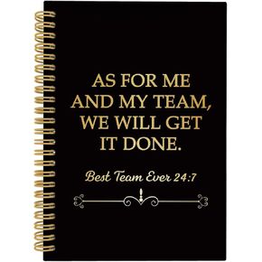 Team Gifts for Employees Coworkers Spiral Notebook, Inspirational Journal, Appreciation Gifts 5.5"x8.3" 164pages Lined Notebooks College Ruled, As for Me and My Team Notebook for Office School
