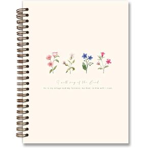 Boho Floral Christian Notebook,Bible Notebooks for Note Taking,Church Notes Notebook for Bible Notes,Christian Notebook for Women,Hardcover Spiral Notebook 5.5x8.3