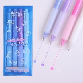 4Pcs Cute Gel Pens Black Ink 0.7mm Retractable Pens,Metallic Clip Premium Fine Writing Pens for School Office Supplies Women. (Pink)