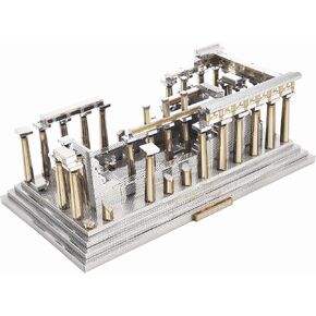 Microworld 3D Metal Puzzle, Temple of Athena Architecture Metal Model Kits, DIY Challenge 3D Puzzle for Adults, Arts Craft Assembly Puzzle Brain Teaser Gift Toys for Teens - 142 Pcs