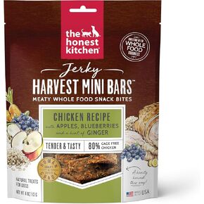 The Honest Kitchen Jerky Harvest Mini Bars: Beef Recipe With Carrots & Apples, 4 oz Bag
