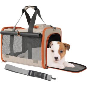 Small Dog Carrier Softsided Cats Carrier Pet Bag for Medium Big Cat Puppy,Large Pocket,Breathable,Sunshine Protection Pet's Carrier Outdoor Travel Kitties Kennel (KO)