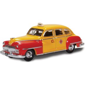 1946-1948 DeSoto Suburban Yellow and Red San Francisco Taxi The Godfather Movie 1/87 (HO) Scale Diecast Model Car