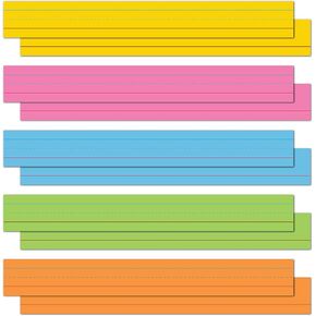 Astrobrights Colored Sentence Strips, 3" x 24", 65 lb/176 gsm, 5-Color Assortment, 100 Count (91992)