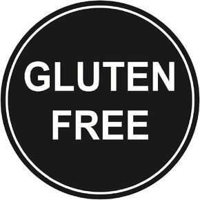 1.5 inch 300 PCS Black Gluten Free Stickers Label Waterproof Removable Stickers