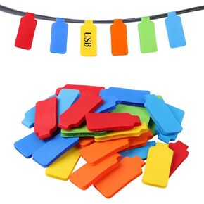 36 Pcs Multi-Color Cable Labels Write On Cord Labels Self Adhesive Wire Labels Cord Labels for Electronics Reusable Cable Ties Cable Management Straps for Cable Management and Identification, 6 Colors