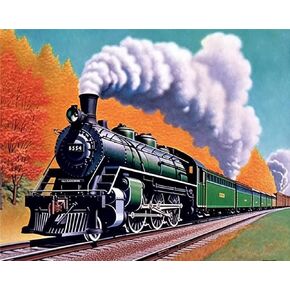 Kaliosy 5D Diamond Art Painting Kits for Adult Train by Number Kits, Paint with Diamonds Art Landscape DIY Full Drill, Crystal Craft Cross Stitch Embroidery Decoration (12x16inch) 30x40cm