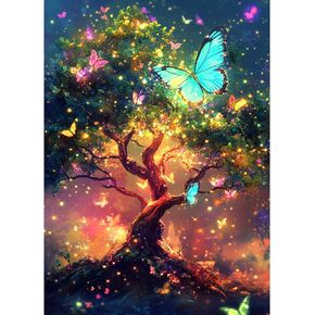 AIRDEA 5D Diamond Art Kits for Adults Round Full Drill Diamond Art Kits,Diamond Art Painting Kits for Beginners Home Wall Art Décor (red Brown gnome)